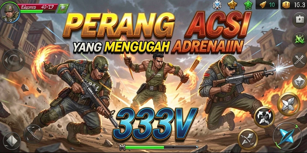 Tampilan gameplay Action yang menegangkan di 333V.