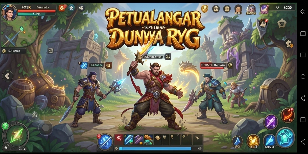 Tampilan gameplay RPG yang menarik dan mendebarkan.