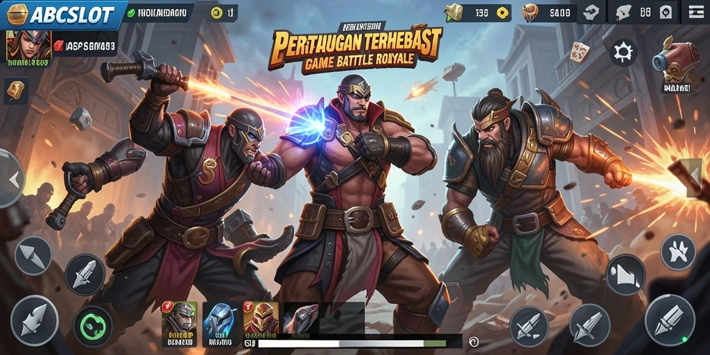 Tampilan menarik dari gameplay intens Battle Royale di ABCSLOT.