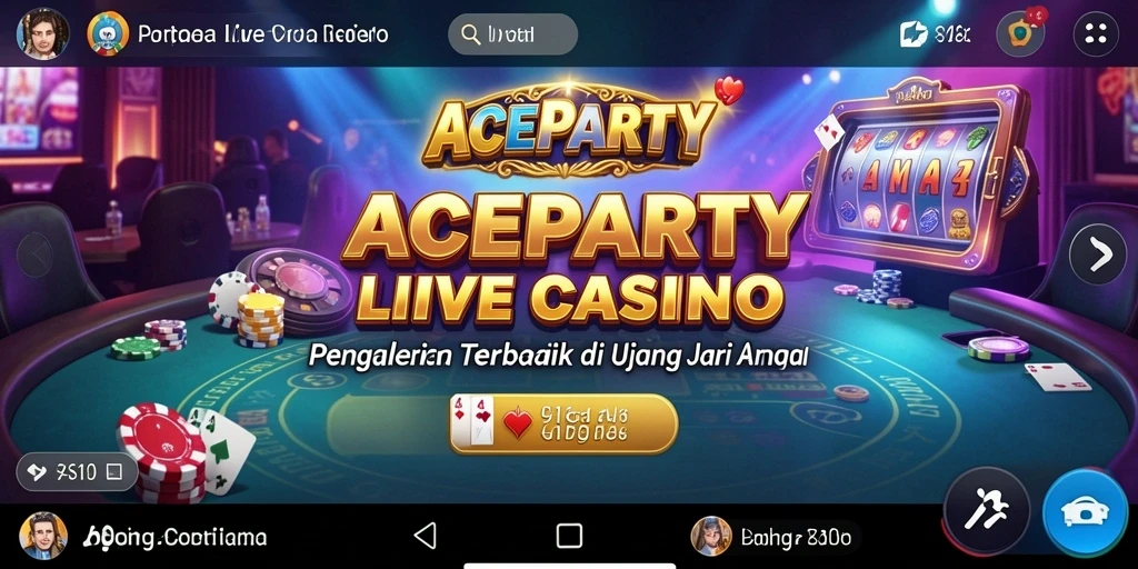 Tampilan gameplay ACEPARTY yang menarik dengan dealer langsung profesional.