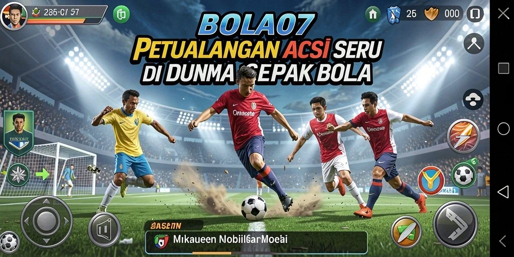 Tangkapan layar BOLA07 menunjukkan aksi mendebarkan di lapangan sepak bola.