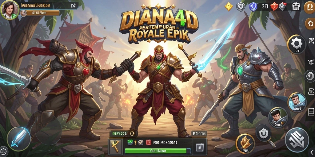 Screenshot gameplay epic DIANA4D dalam aksi Battle Royale.