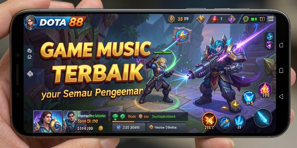 Tampilan gameplay DOTA88 yang menawan dengan musik interaktif.
