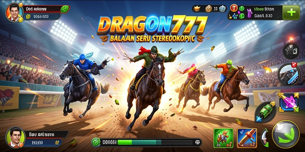 Gameplay balapan menegangkan dalam DRAGON777 dengan lintasan yang menantang.