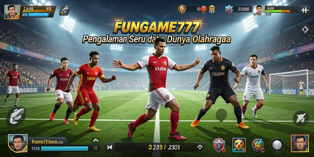 Tampilan gameplay menarik dari FUNGAME777 dengan aksi olahraga intens.