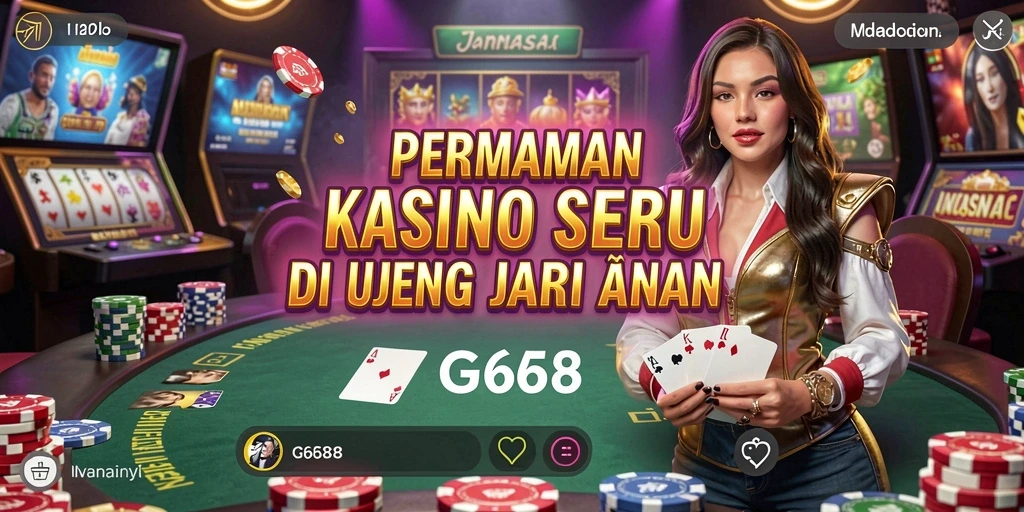 Tampilan gameplay kasino yang seru dan mendebarkan di G668.