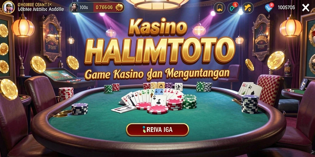Screenshot gameplay HALIMTOTO yang menampilkan suasana Kasino yang seru.