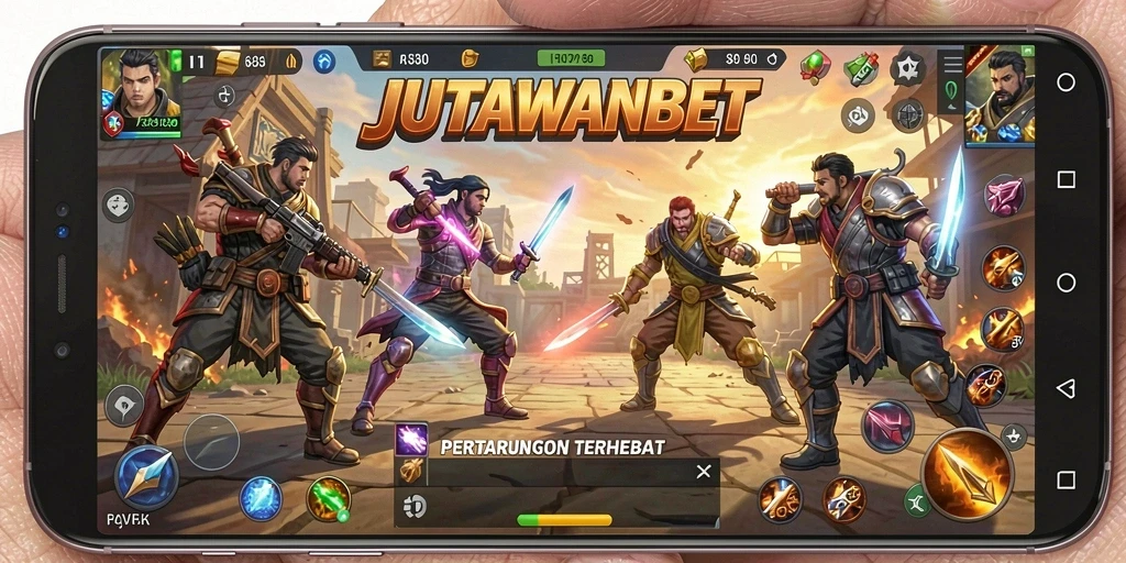 Screenshot menarik dari gameplay Battle Royale JUTAWANBET.