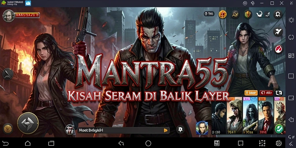 Screenshot menampilkan suasana mencekam dalam MANTRA55.
