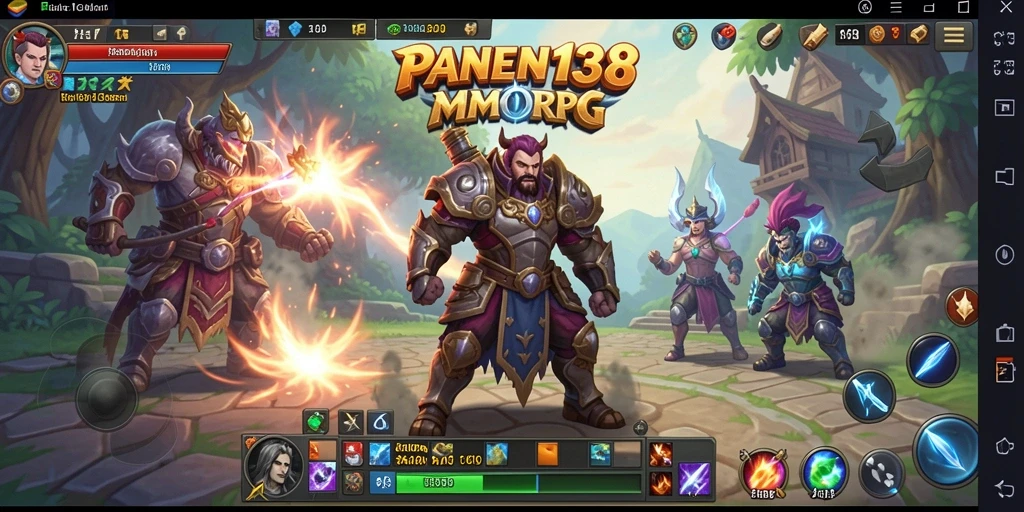Tangkapan layar gameplay <strong>PANEN138</strong> menunjukkan aksi seru dan petualangan di dunia MMORPG.