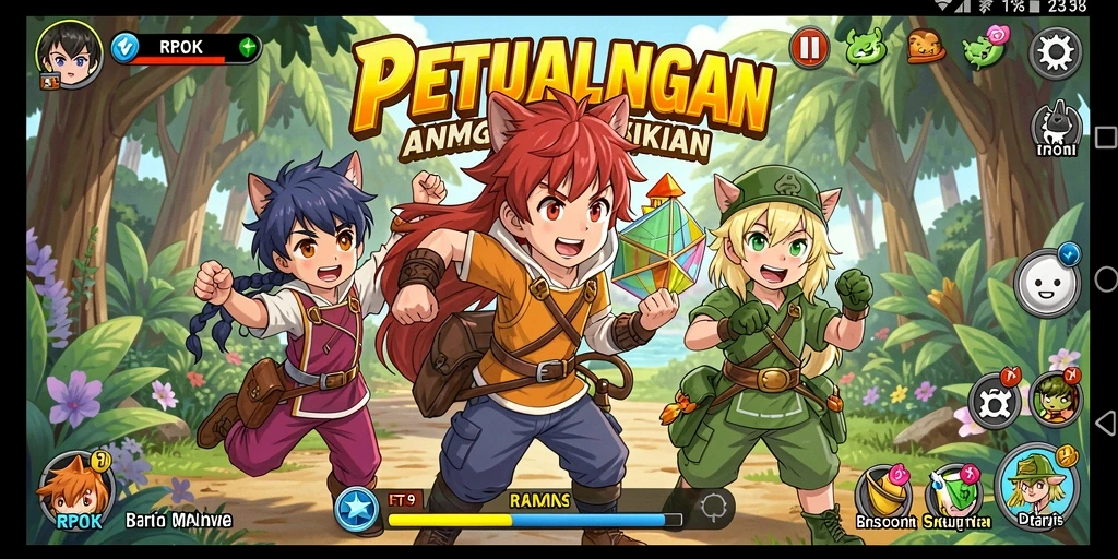 Gambaran gameplay menarik RPOK dalam dunia Anime.
