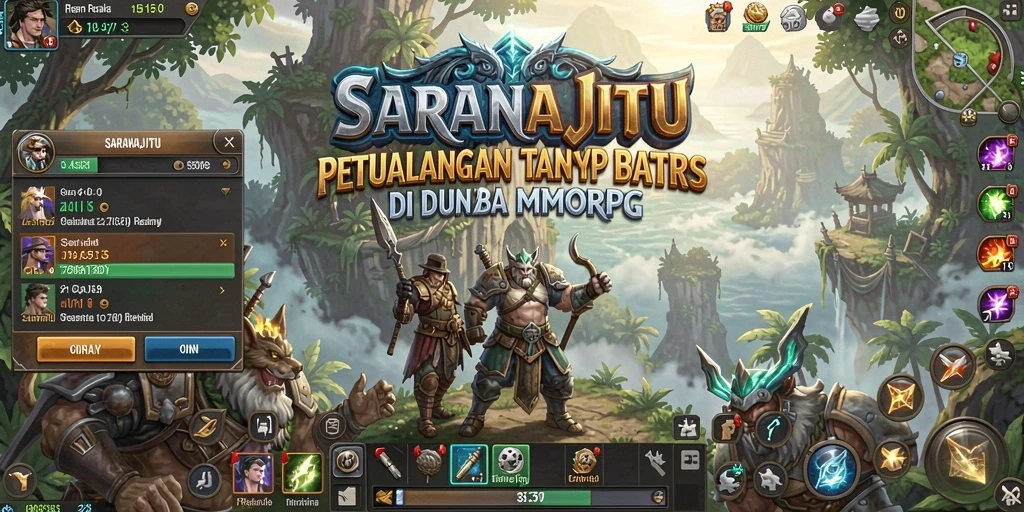 Tampilan gameplay seru dan petualangan di SARANAJITU.