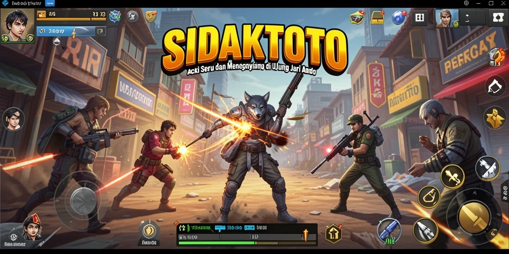 Tampilan aksi mendebarkan dalam gameplay SIDAKTOTO yang seru.