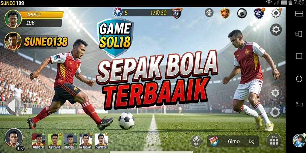 Tampilan gameplay menarik dari SUNEO138 dengan aksi sepak bola intens.
