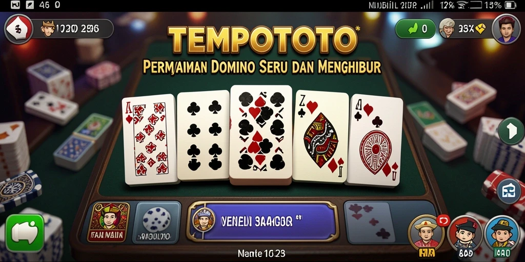Tampilan permainan domino yang seru dan menarik di TEMPOTOTO.