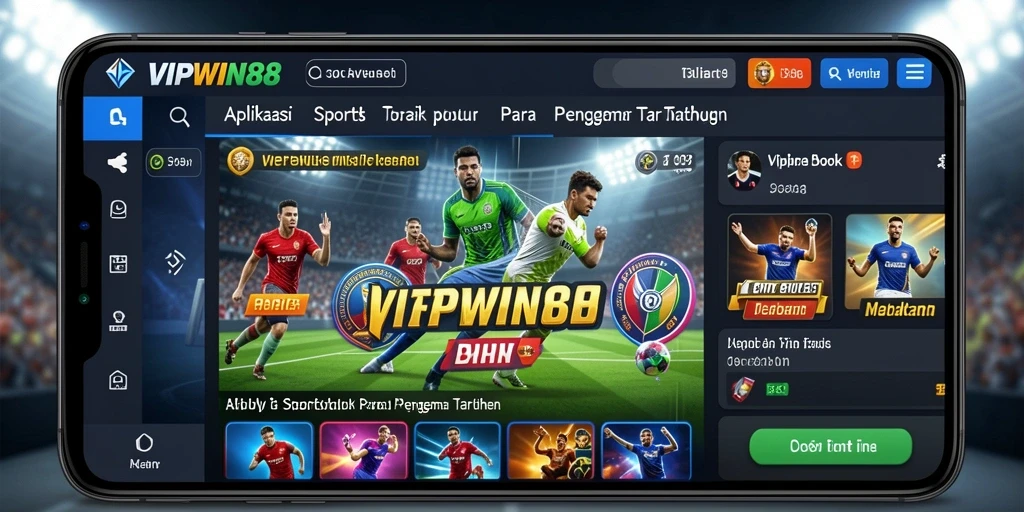 Tampilan antarmuka VIPWIN88 dengan berbagai opsi taruhan olahraga.