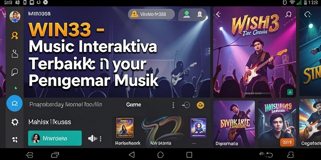 Tampilan gameplay WIN33 menampilkan pengalaman musik interaktif yang menarik.