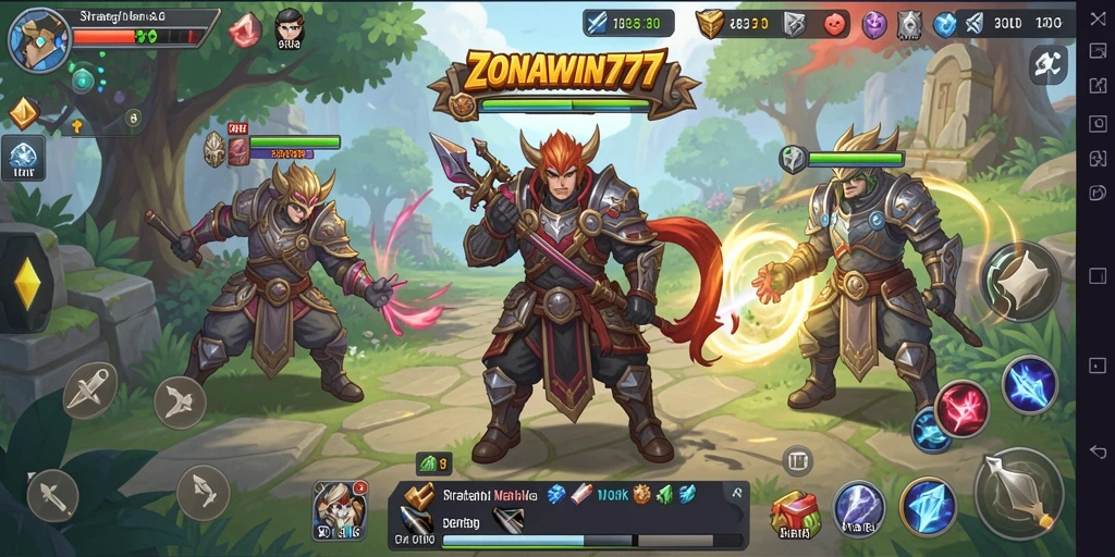 Tampilan gameplay strategis dalam ZONAWIN777 yang menantang.