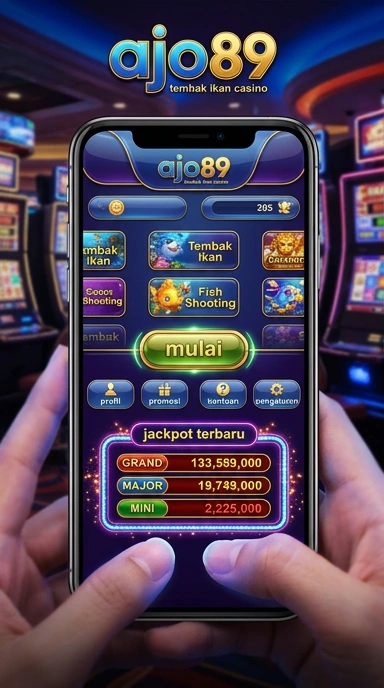 Tampilan utama aplikasi ajo89 dengan berbagai pilihan kategori.